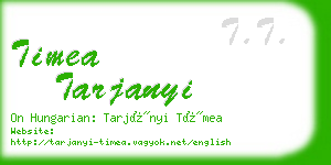 timea tarjanyi business card